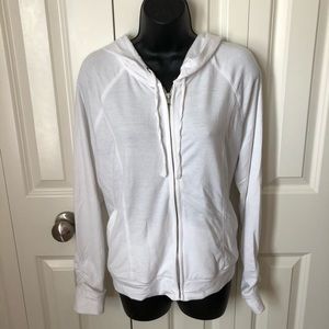 EUC white New York and Company hoodie size Large